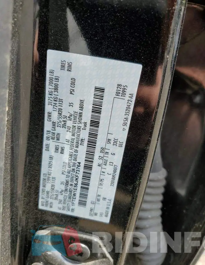 1FTEW1E56JKF73764 Photo# 13