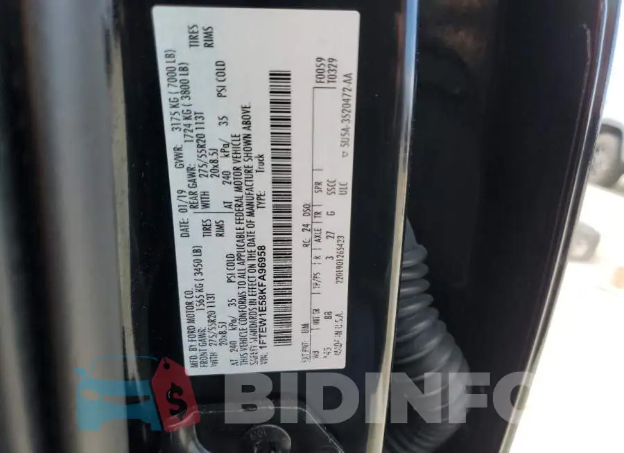 1FTEW1E58KFA96958 Photo# 13