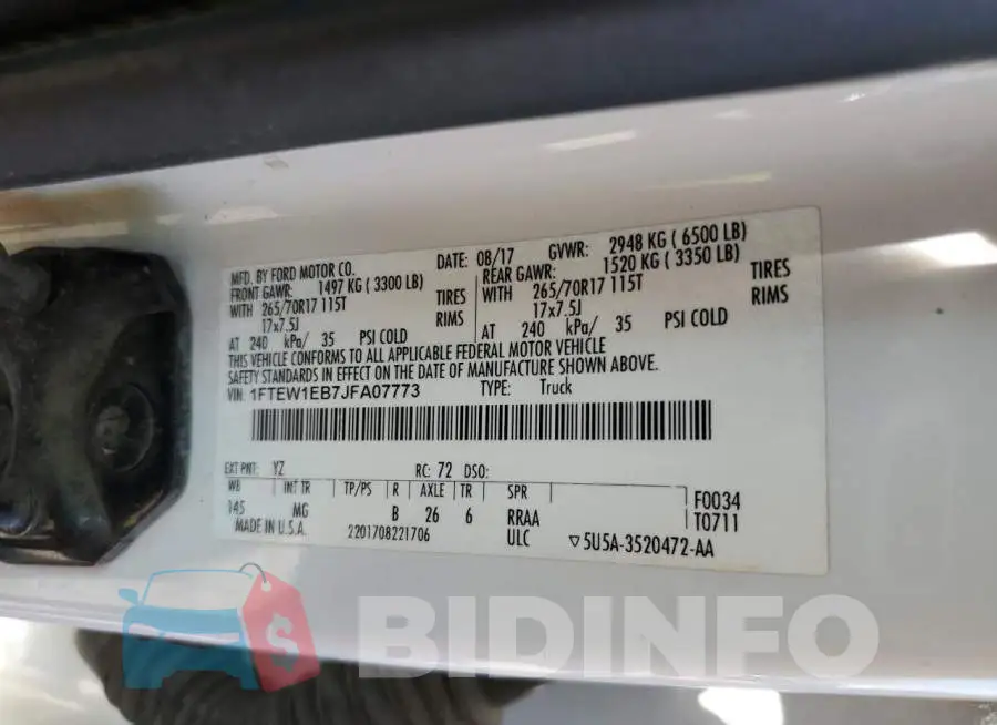 1FTEW1EB7JFA07773 Photo# 12