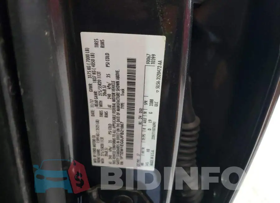 1FTEW1EG0JFB21867 Photo# 12