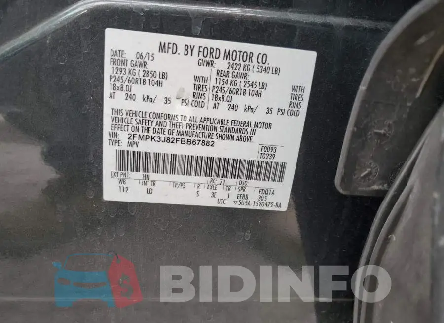 2FMPK3J82FBB67882 Photo# 12