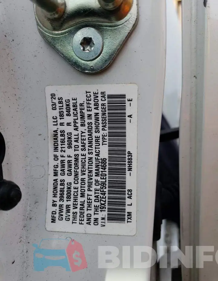 19XZE4F59LE014686 Photo# 12
