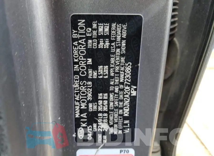 KNDJN2A20F7230865 Photo# 13