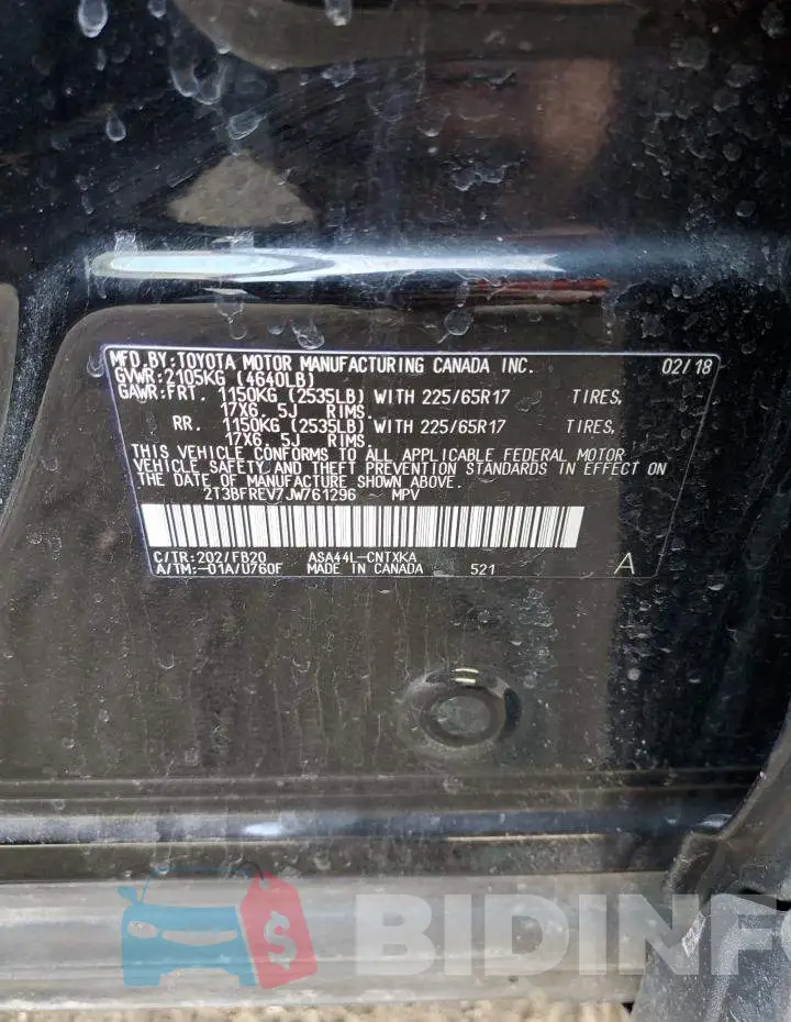 2T3BFREV7JW761296 Photo# 13