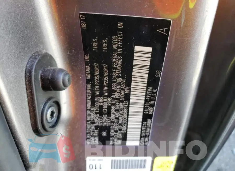 5TDKZ3DC8HS881432 Photo# 13