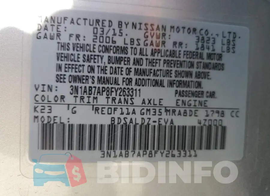 3N1AB7AP8FY263311 Photo# 12