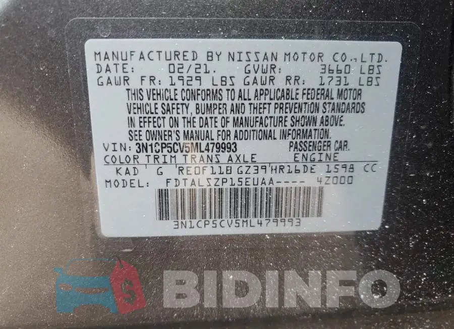 3N1CP5CV5ML479993 Photo# 12