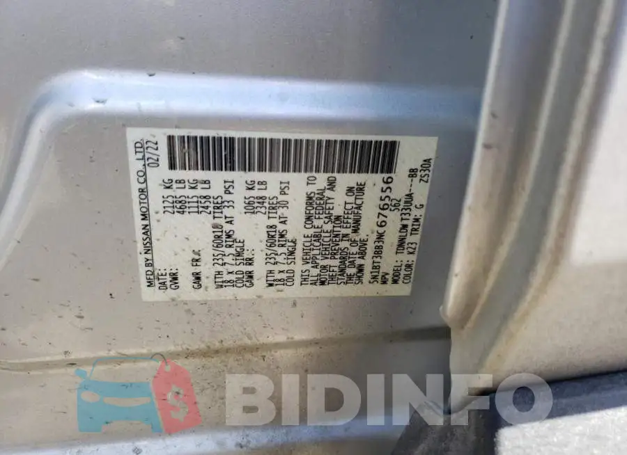 5N1BT3BB3NC676556 Photo# 13