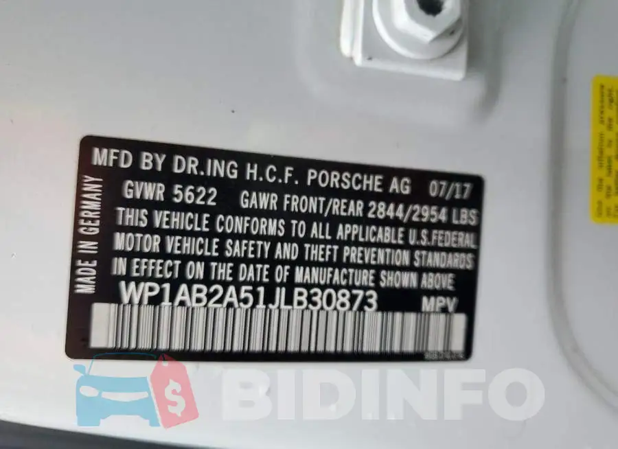 WP1AB2A51JLB30873 Photo# 13