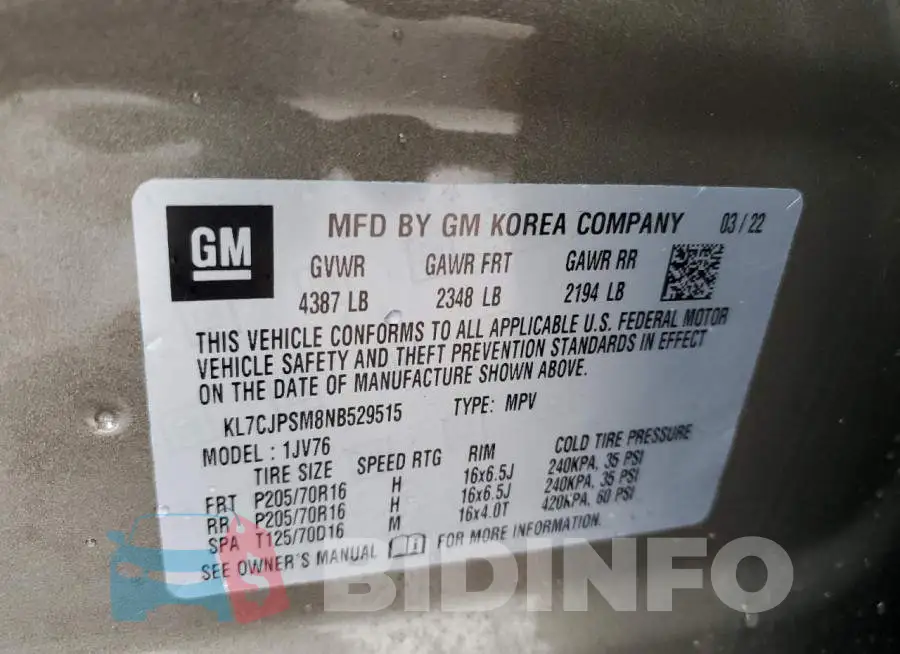 KL7CJPSM8NB529515 Photo# 13