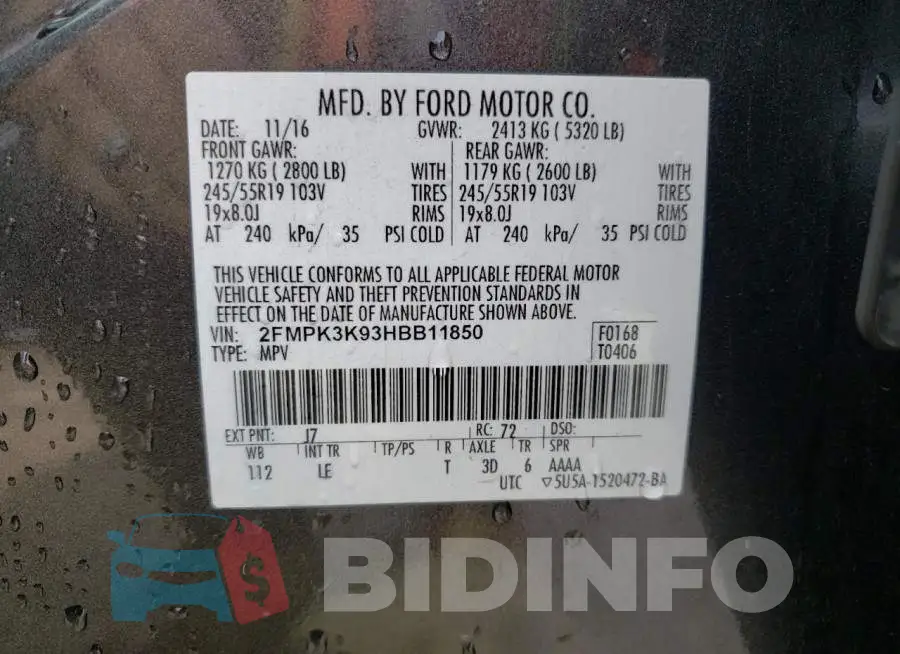 2FMPK3K93HBB11850 Photo# 14