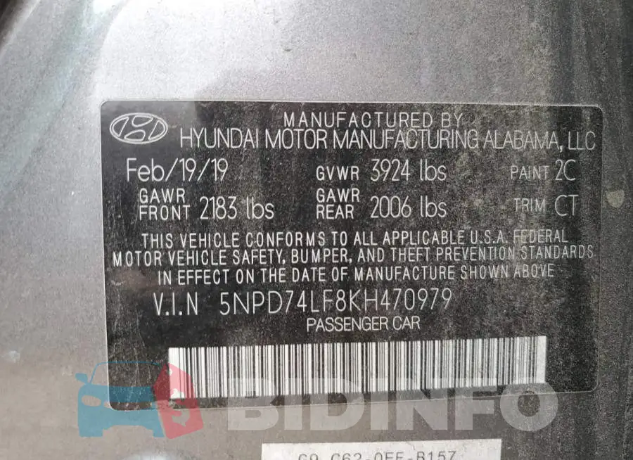 5NPD74LF8KH470979 Photo# 10
