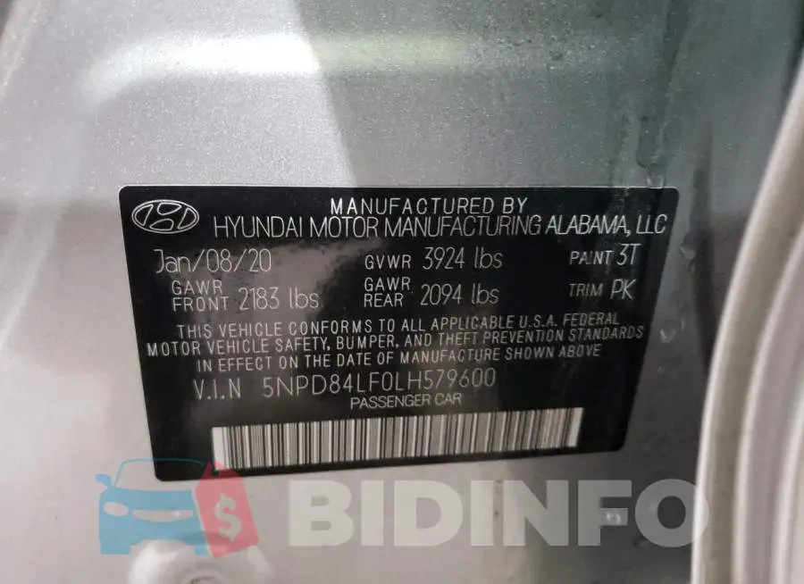 5NPD84LF0LH579600 Photo# 13