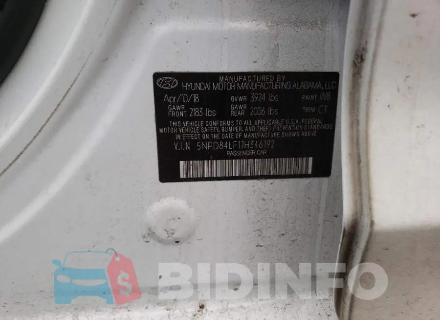 5NPD84LF1JH346192 Photo# 12