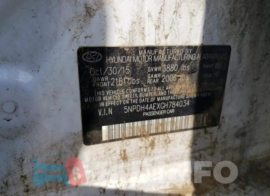 5NPDH4AEXGH784034 Photo# 12
