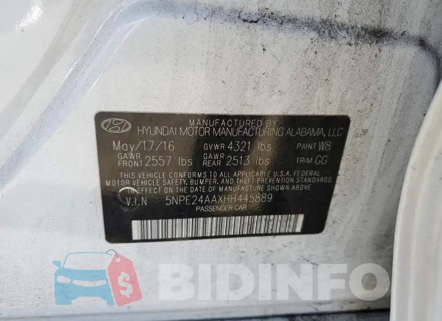 5NPE24AAXHH445889 Photo# 12
