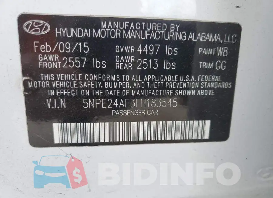 5NPE24AF3FH183545 Photo# 12