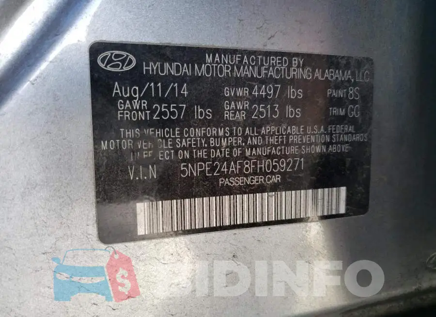 5NPE24AF8FH059271 Photo# 12