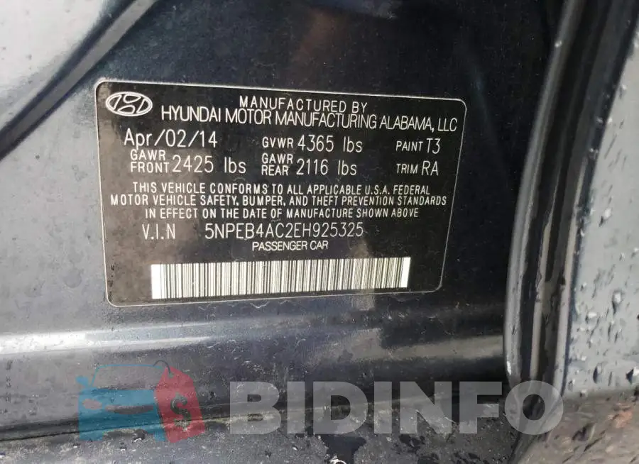5NPEB4AC2EH925325 Photo# 13
