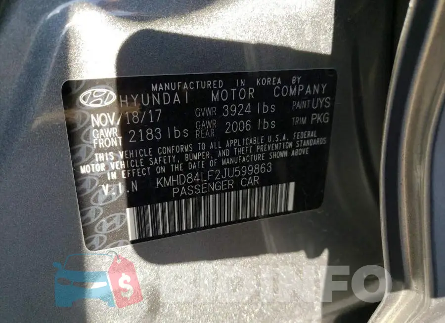 KMHD84LF2JU599863 Photo# 12