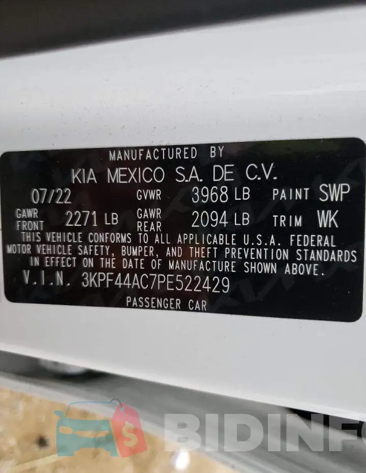 3KPF44AC7PE522429 Photo# 12