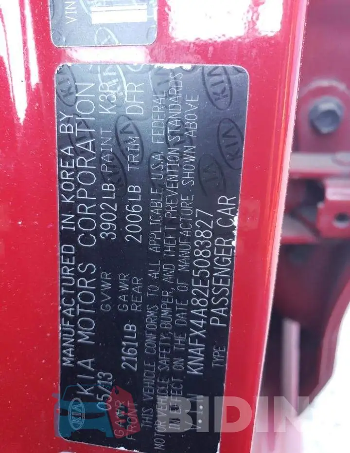 KNAFX4A82E5083827 Photo# 12