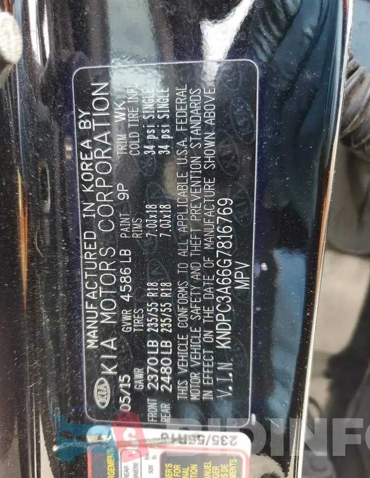 KNDPC3A66G7816769 Photo# 13