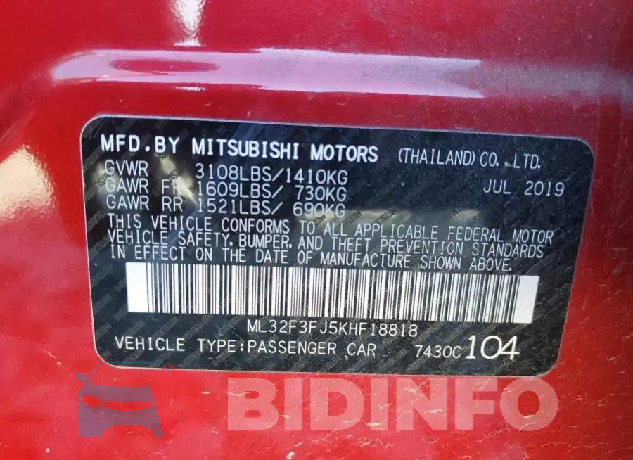 ML32F3FJ5KHF18818 Photo# 12