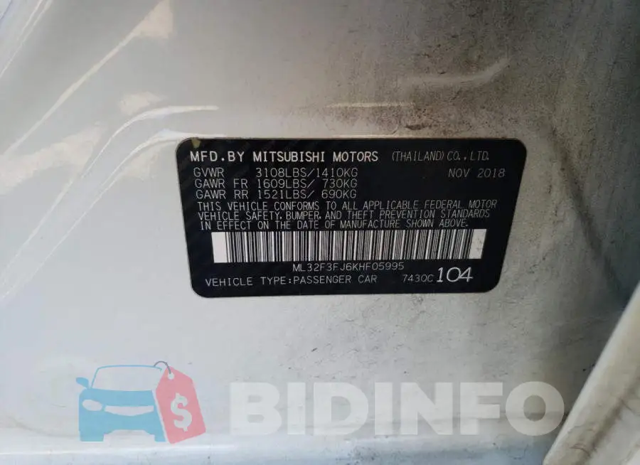 ML32F3FJ6KHF05995 Photo# 12