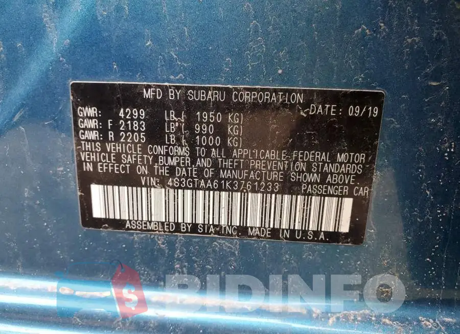 4S3GTAA61K3761233 Photo# 13
