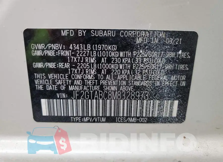 JF2GTABC8M8328973 Photo# 13
