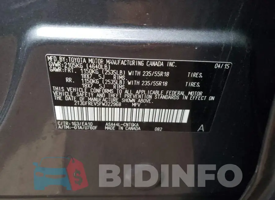 2T3DFREV5FW322968 Photo# 13