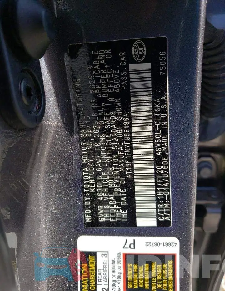 4T1BF1FK7FU984864 Photo# 12