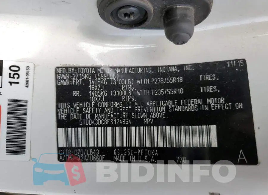 5TDDK3DC8FS124864 Photo# 13