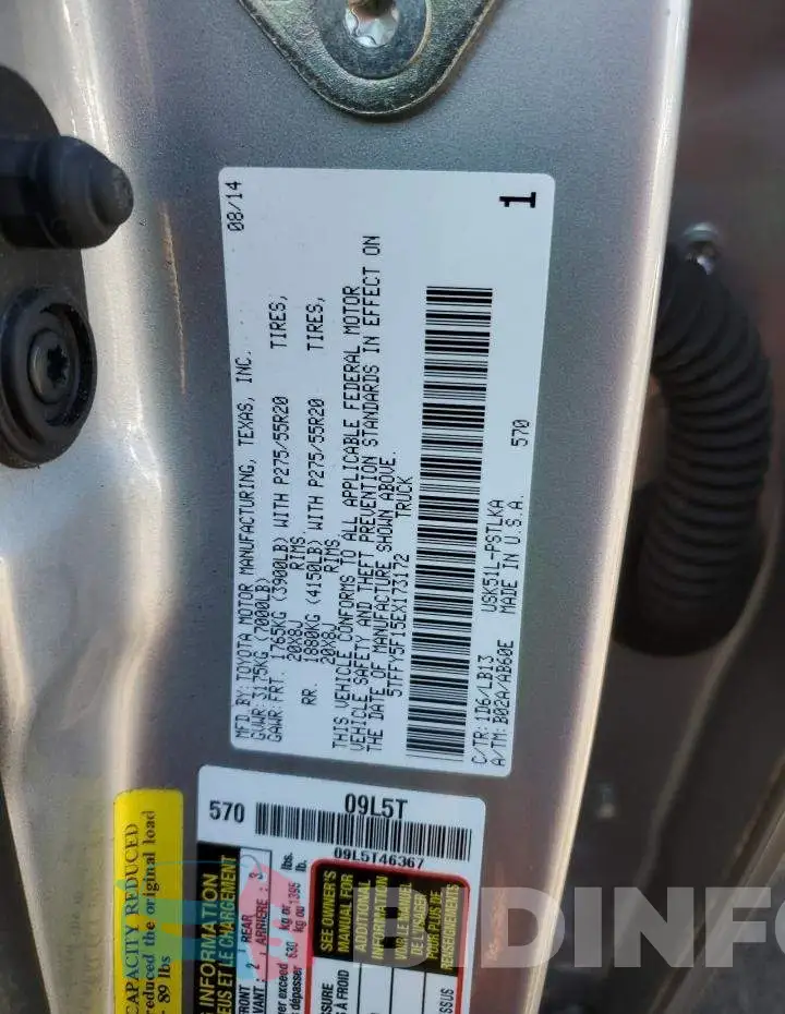 5TFFY5F15EX173172 Photo# 12