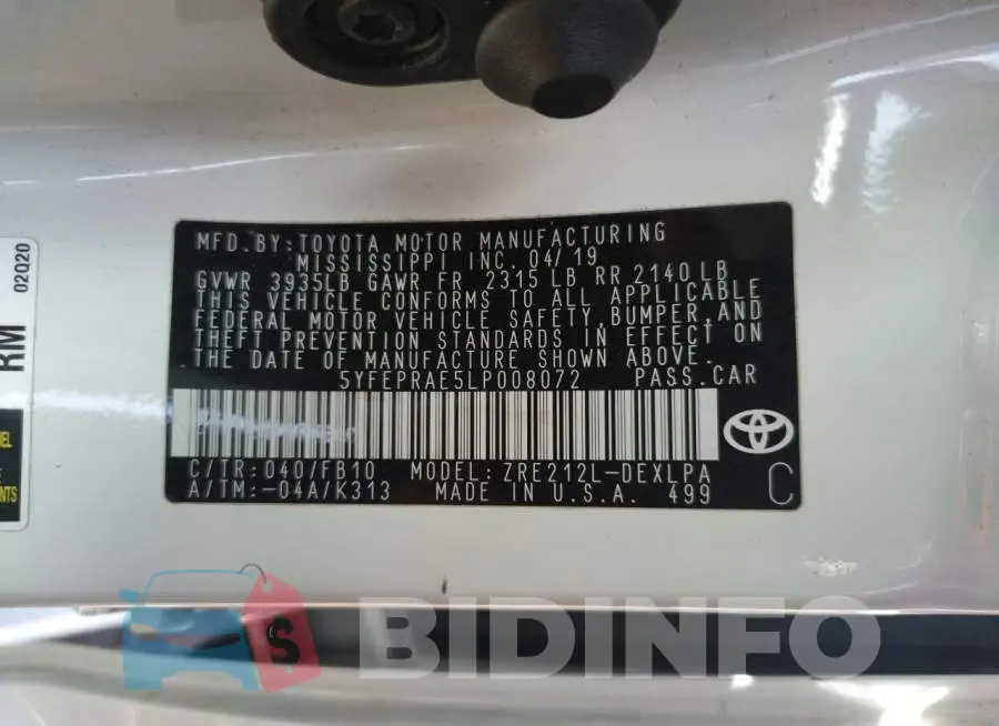 5YFEPRAE5LP008072 Photo# 12