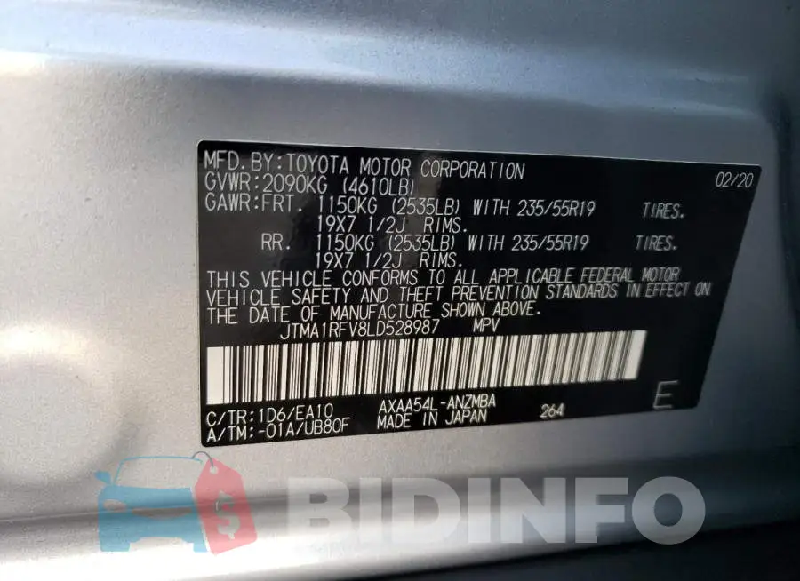 JTMA1RFV8LD528987 Photo# 13