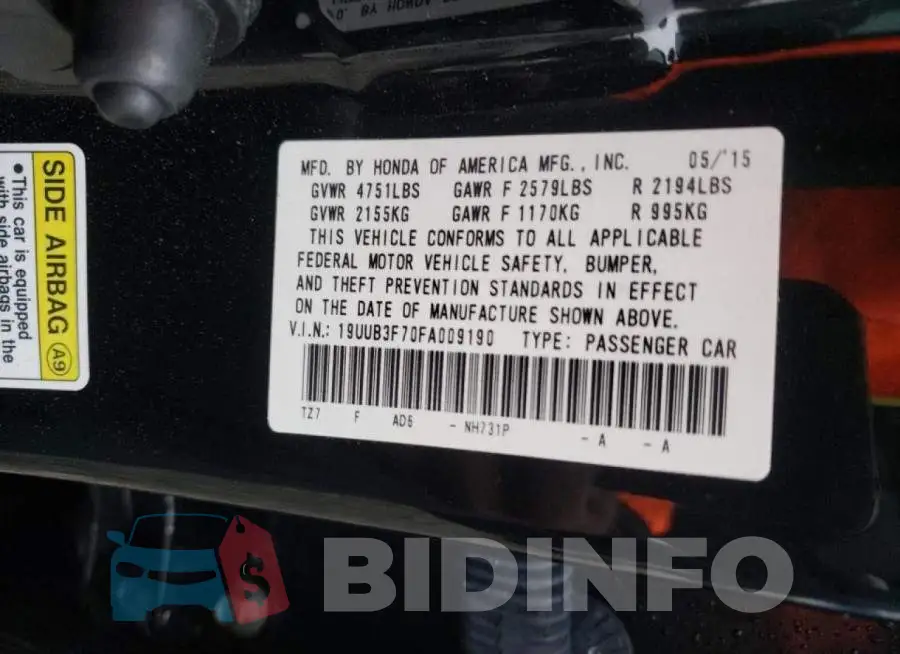 19UUB3F70FA009190 Photo# 12