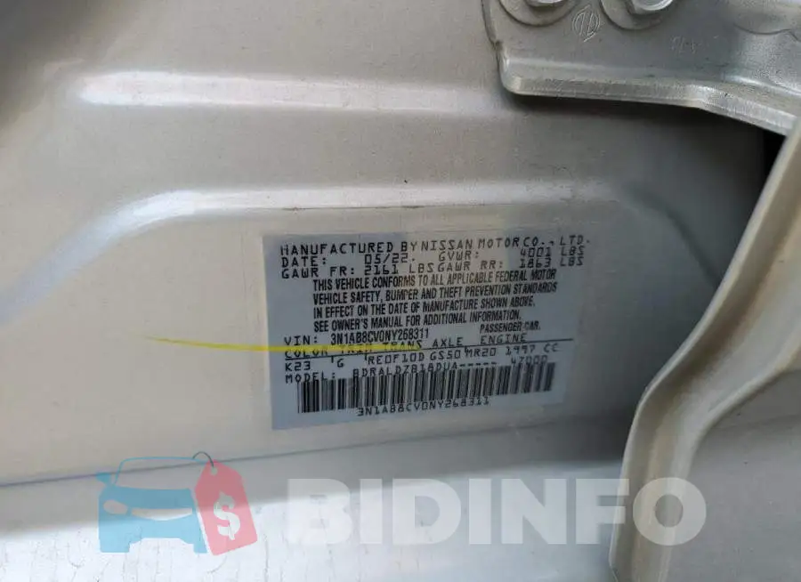 3N1AB8CV0NY268311 Photo# 13