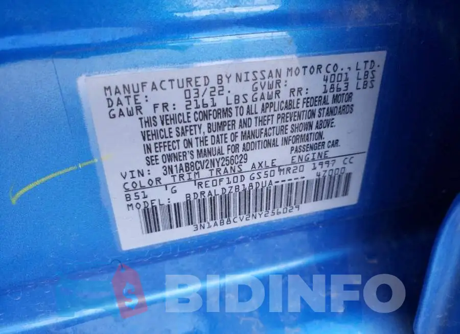 3N1AB8CV2NY256029 Photo# 12