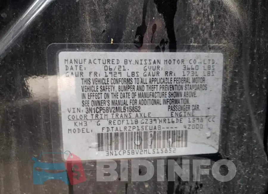 3N1CP5BV2ML515852 Photo# 14