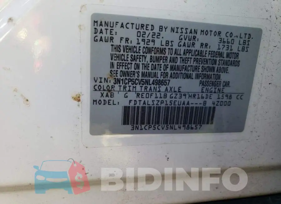 3N1CP5CV5NL498657 Photo# 13