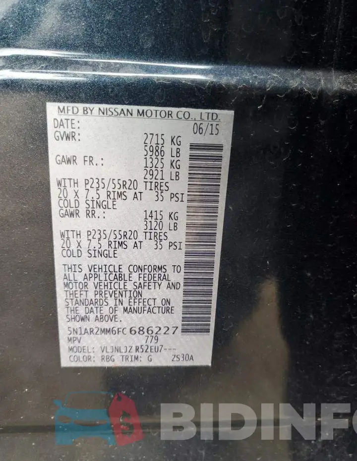 5N1AR2MM6FC686227 Photo# 12