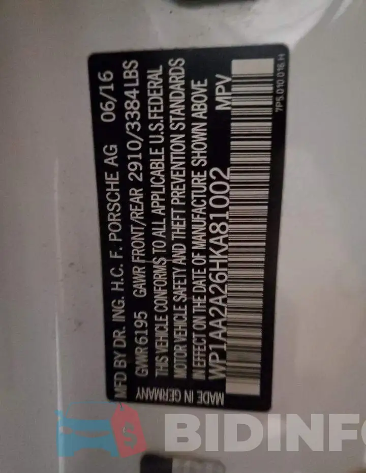 WP1AA2A26HKA81002 Photo# 14