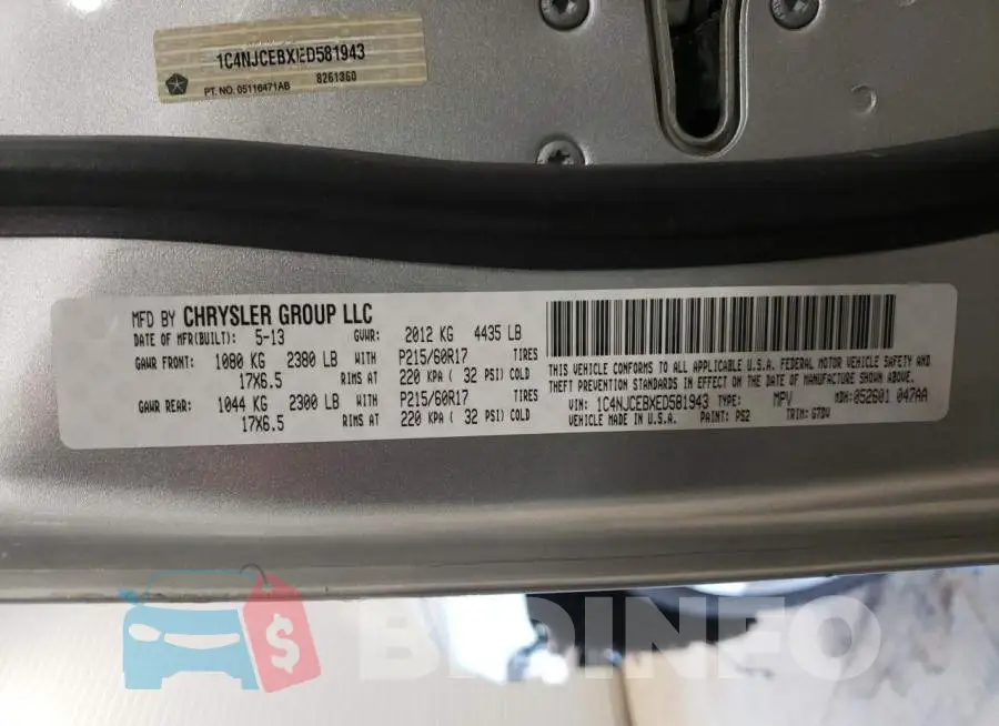 1C4NJCEBXED581943 Photo# 14