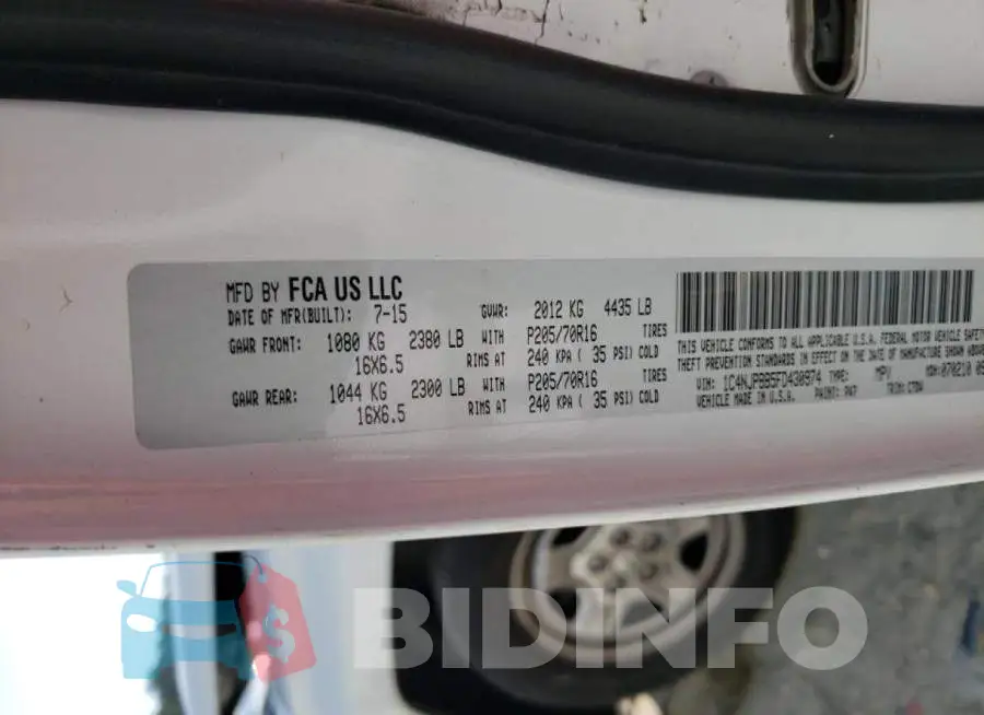 1C4NJPBB5FD430974 Photo# 10