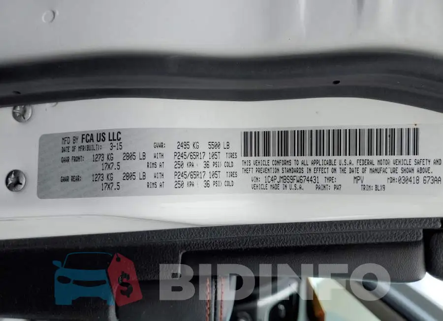 1C4PJMBS9FW674431 Photo# 13