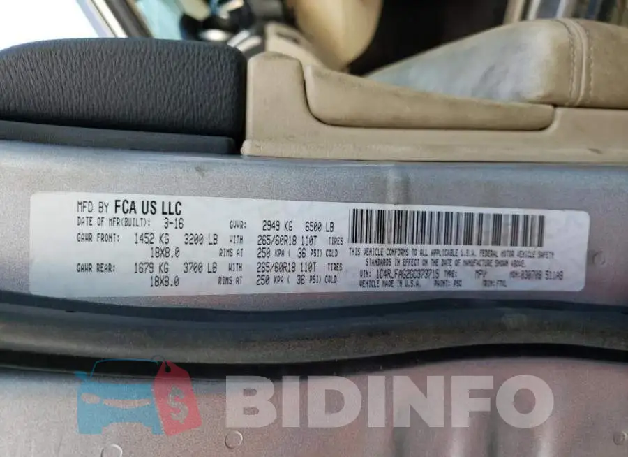 1C4RJFAG2GC373715 Photo# 12
