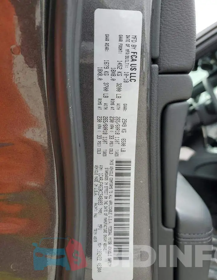 1C4RJFAG3KC548093 Photo# 12