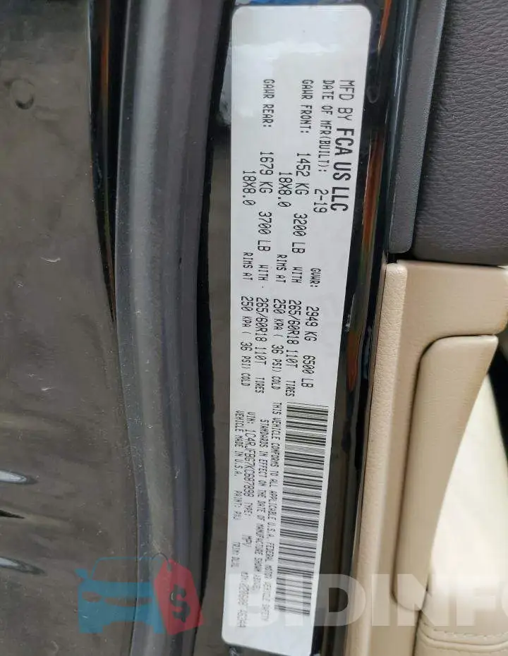 1C4RJFBG7KC687898 Photo# 12